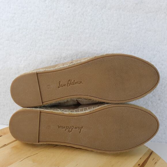 Sam Edelman Flats Espadrilles 8.5 Suede Beige Slip On Comfort Casual Office - Picture 3 of 11
